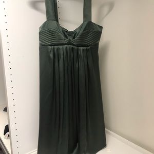 Black Halo emerald silk dress